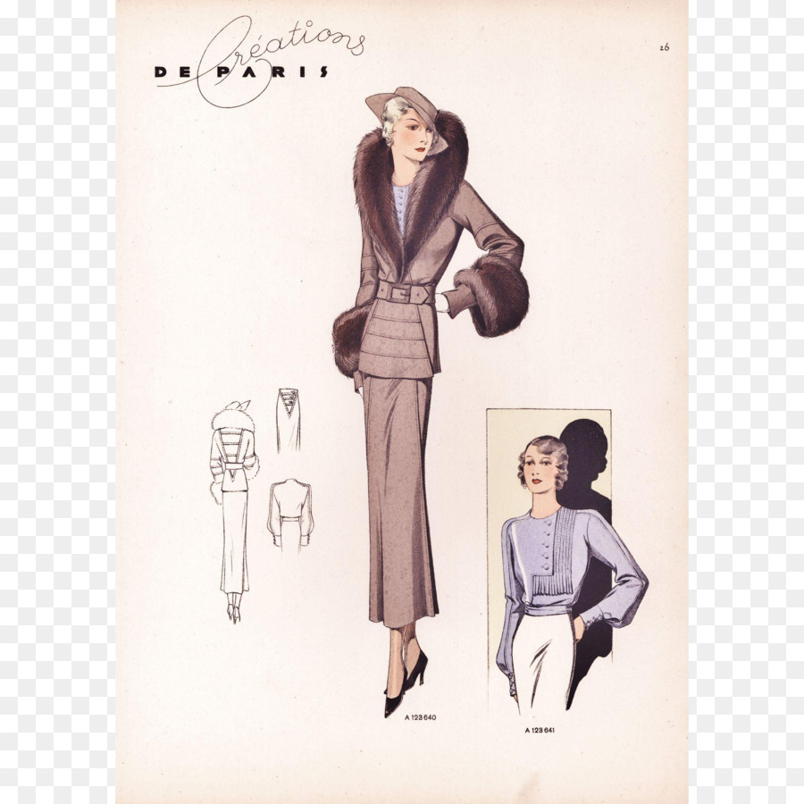 Desain Fashion，Busana Ilustrasi PNG