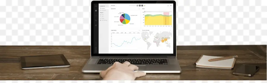 Laptop Dengan Analitik，Grafik PNG