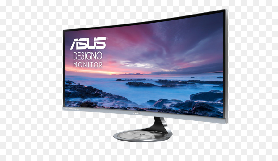 Asus Designo Curve Monitor Mx34vq，Monitor Komputer PNG