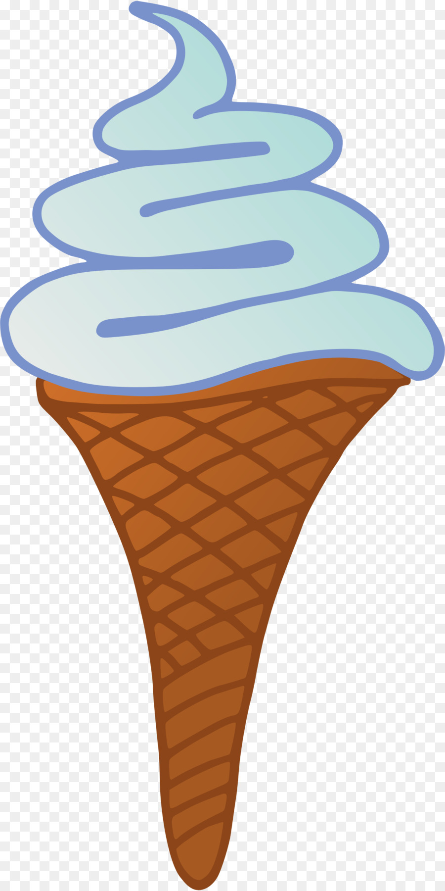 Kerucut Es Krim，Biru PNG