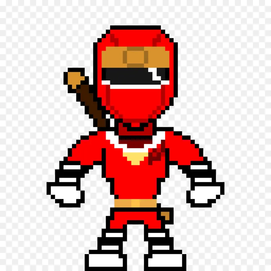 Ninja Merah Piksel，Seni Piksel PNG