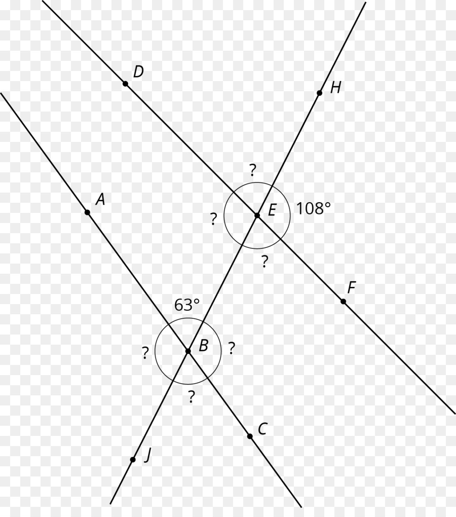 Garis Paralel Dan Transversal，Sudut PNG