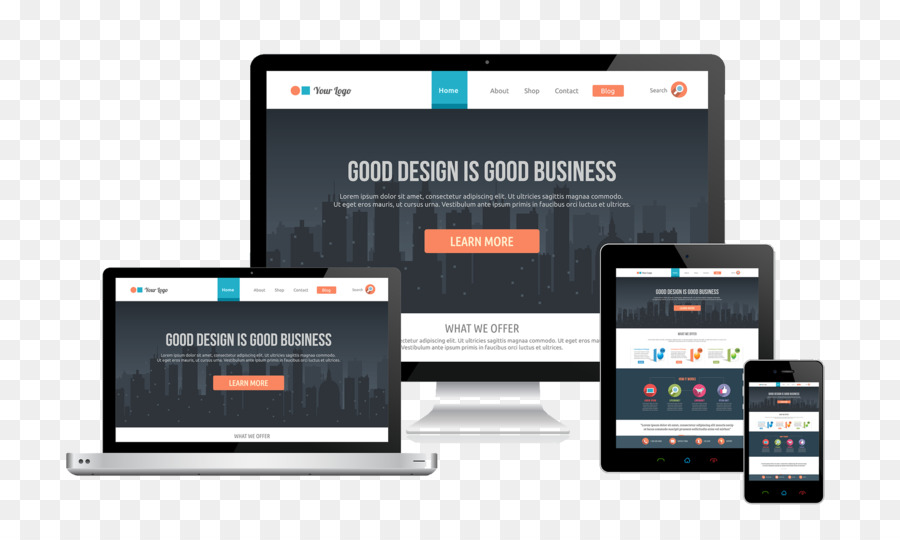 Situs Web Responsif，Desain Web PNG