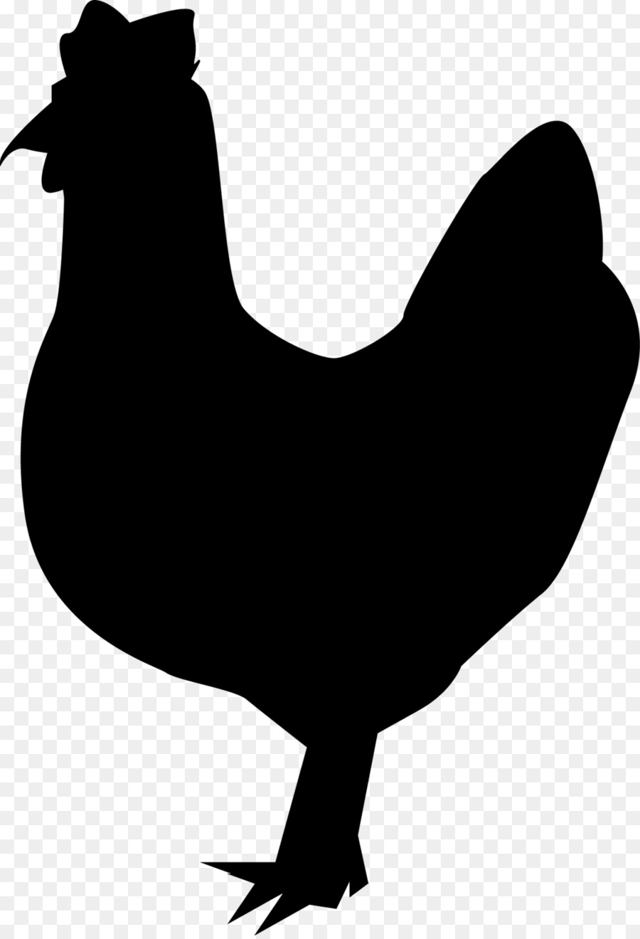 Siluet Ayam Hitam，Unggas PNG