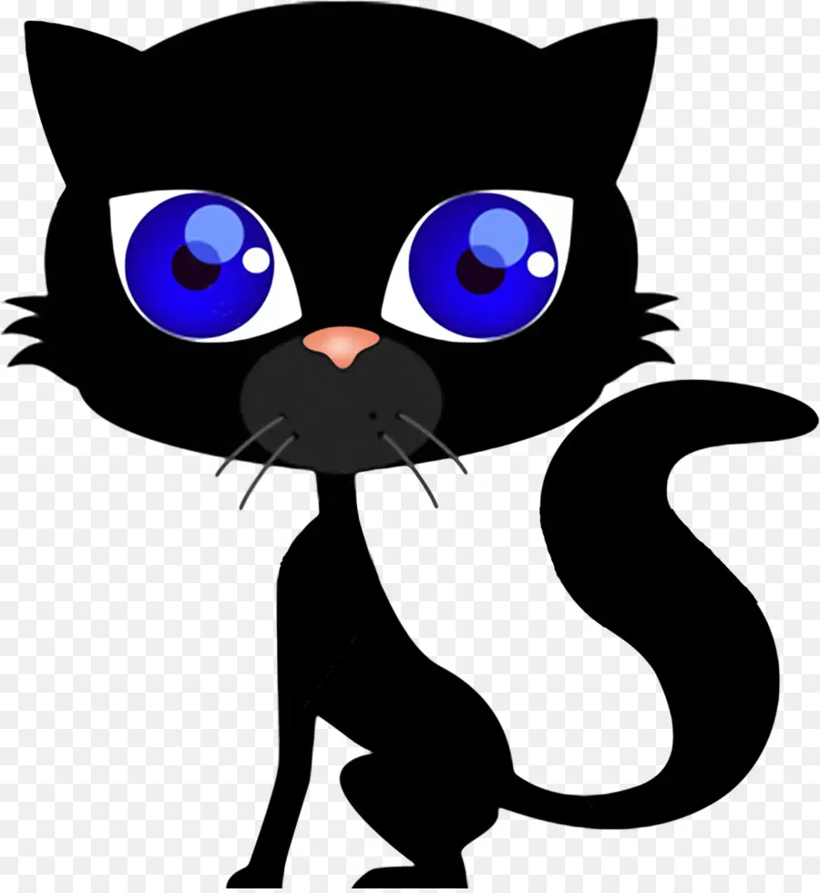 Kucing Hitam，Mata Biru PNG