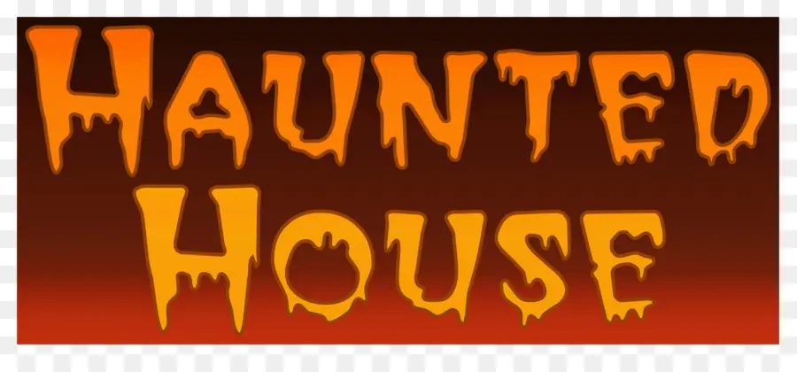 Teks Rumah Berhantu，Hallowen PNG