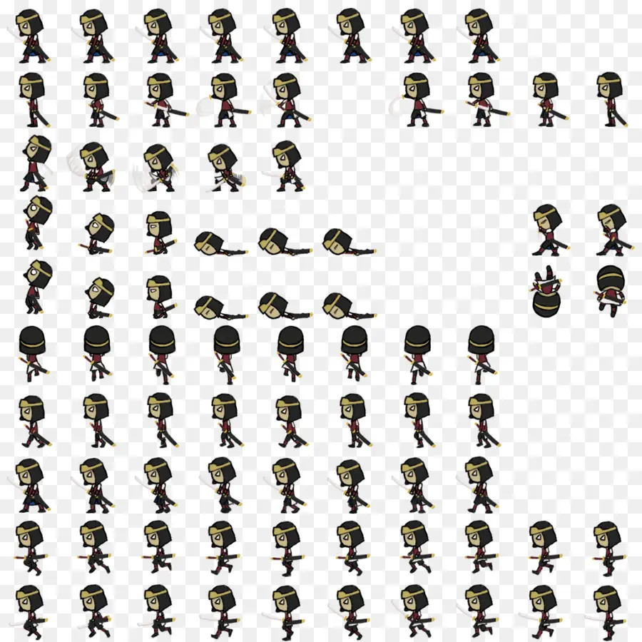 Karakter Piksel，Lembar Sprite PNG