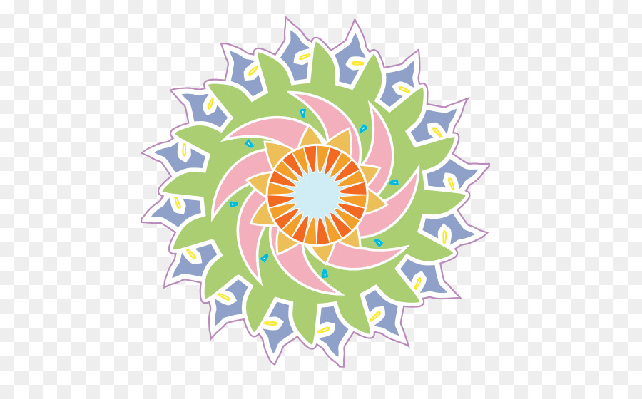 Mandala，Berwarna Warni PNG