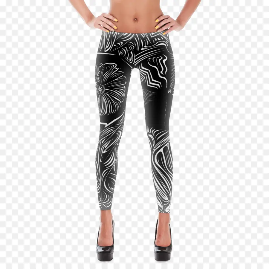 Legging Hitam Putih，Mode PNG