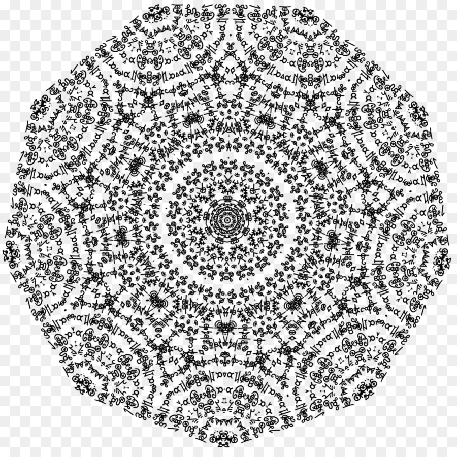 Mandala，Hitam Dan Putih PNG