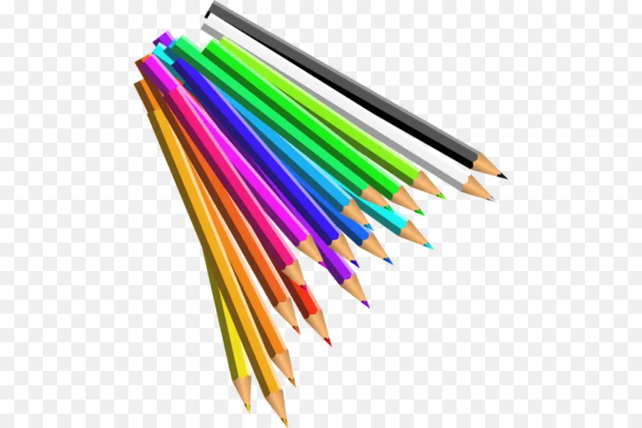 Pensil Warna Warni，Menggambar PNG