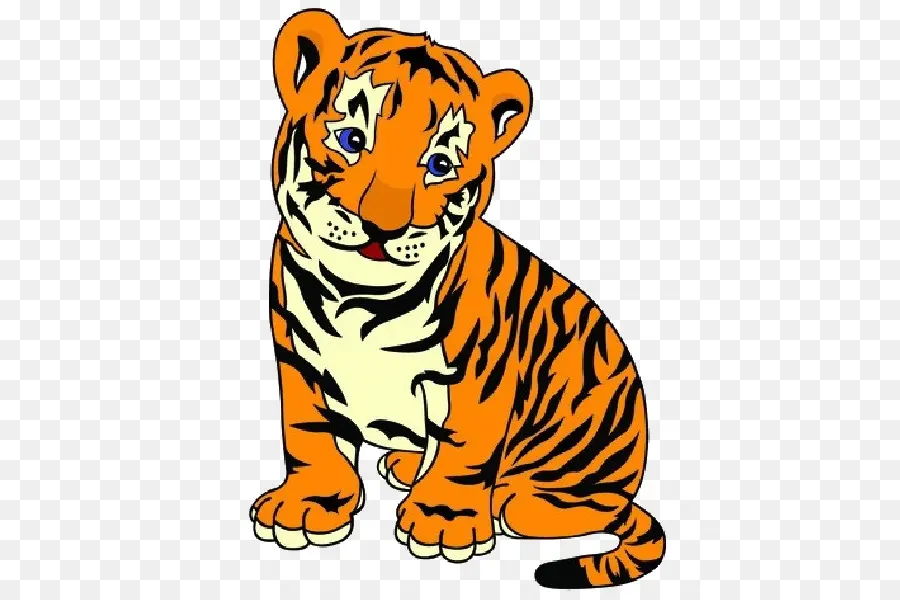 Harimau Bengali，Kartun PNG