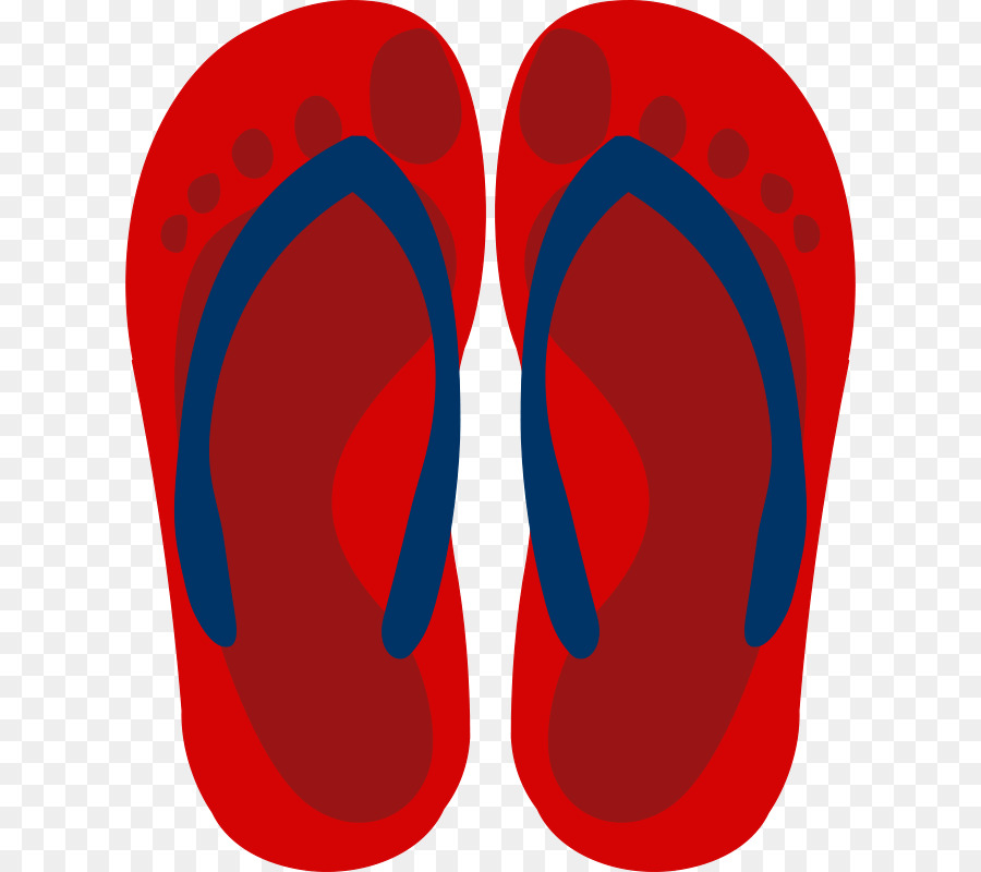 Sandal Jepit Biru Dan Merah，Sandal PNG