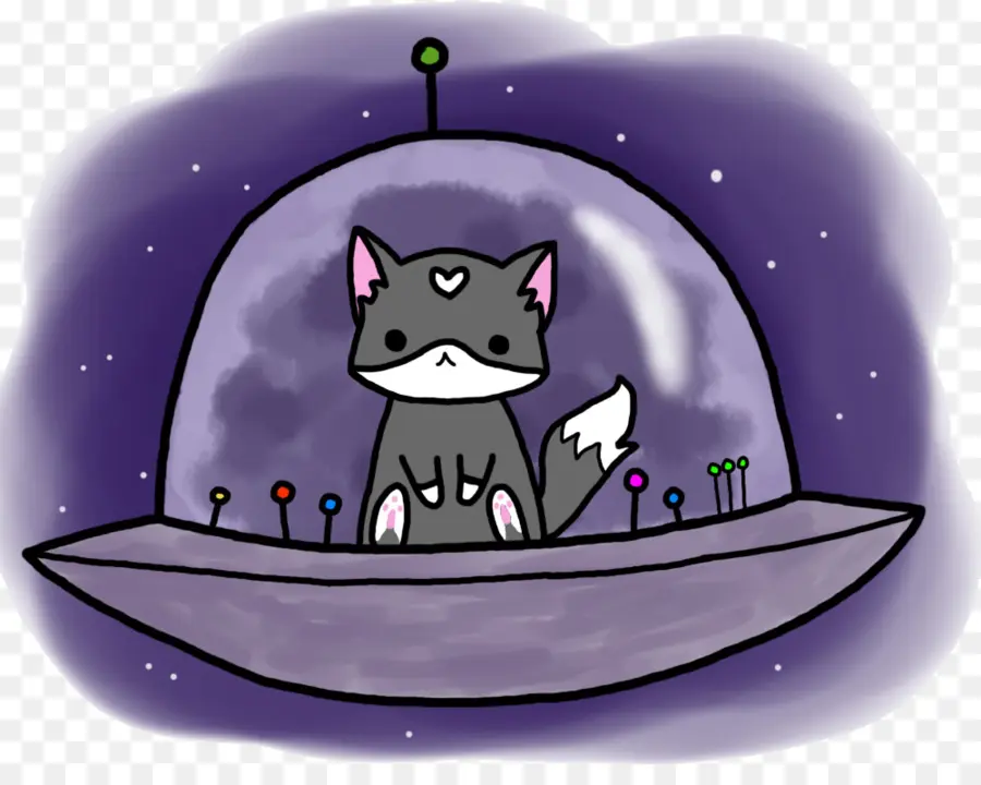 Kucing Di Ufo，Asing PNG