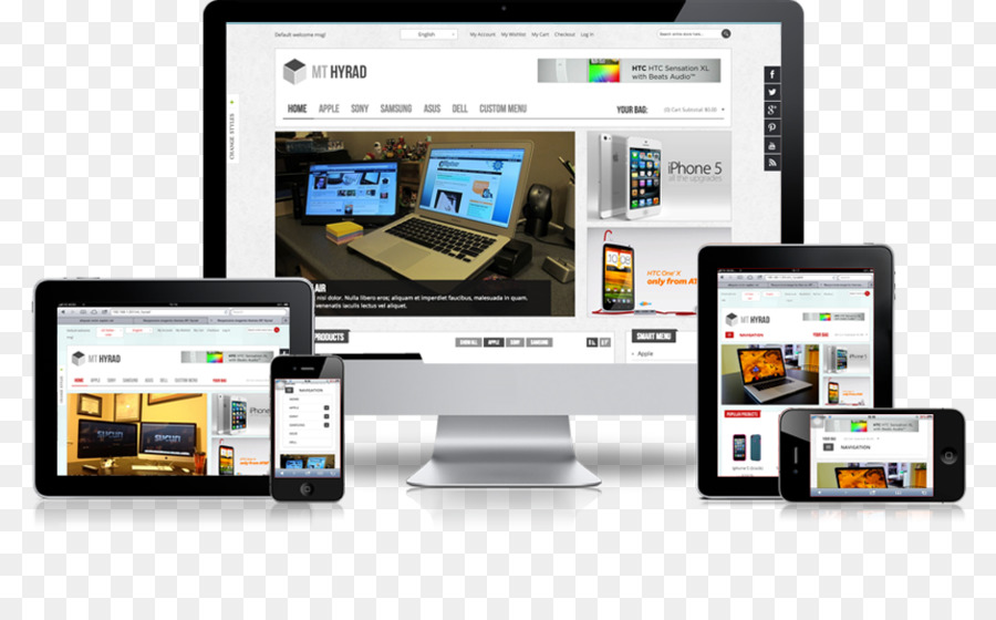 Pengembangan Web，Desain Web Responsif PNG