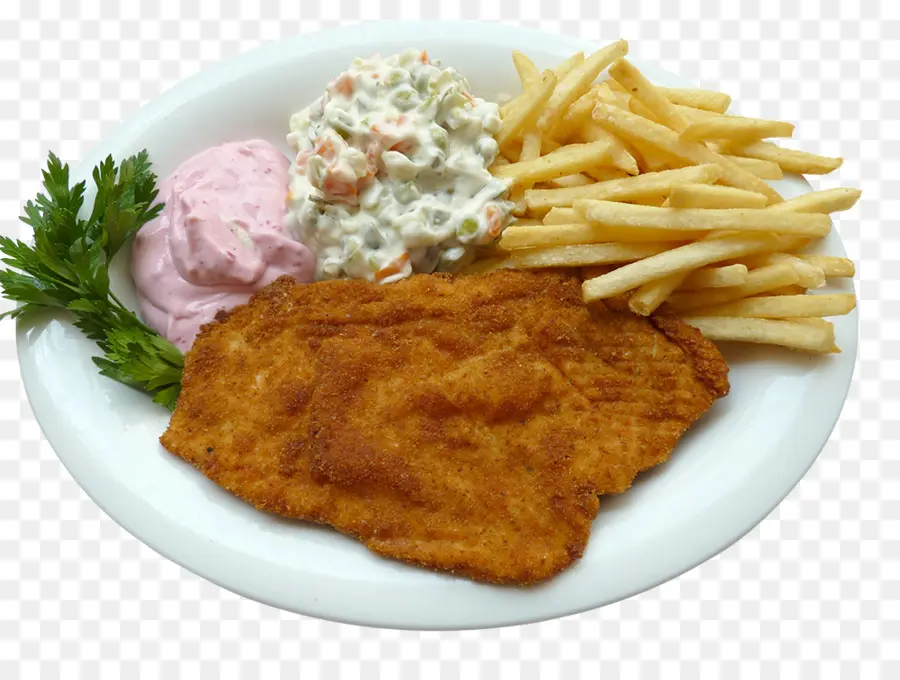 Schnitzel Goreng，Kentang Goreng PNG