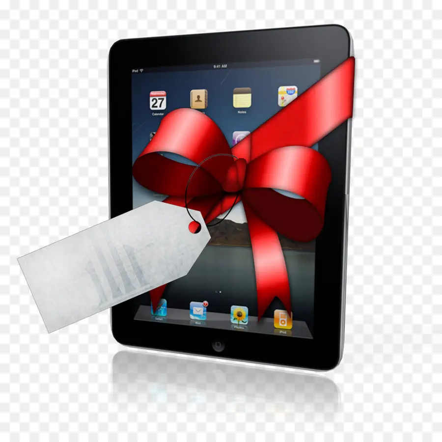 Tablet Dengan Pita，Hadiah PNG