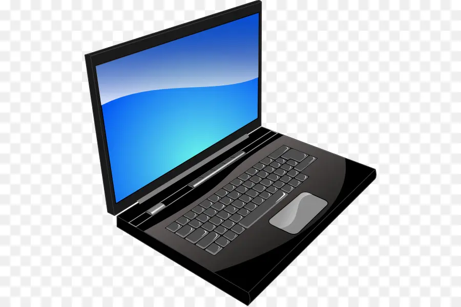 Laptop Hitam，Komputer PNG