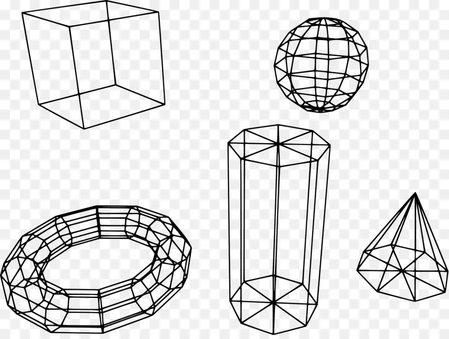 Bentuk Geometris，3d PNG