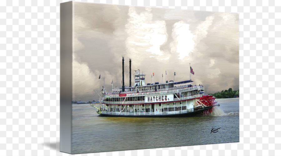 Steamboat Natchez，Printmaking PNG