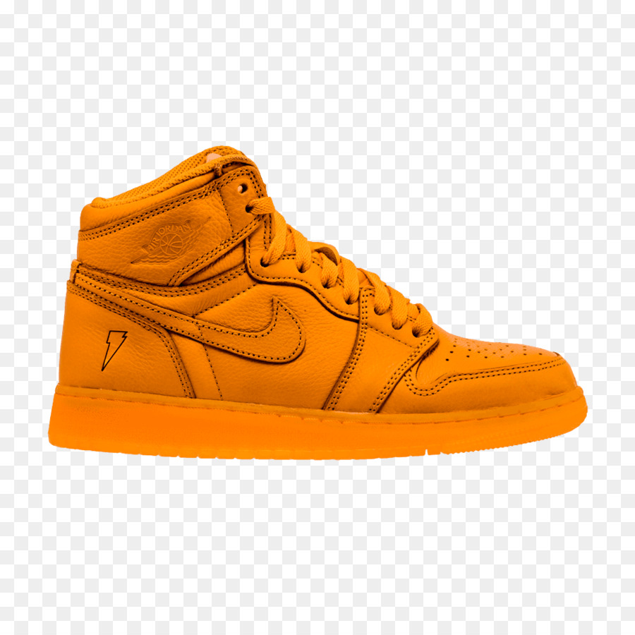 Sepatu Sneaker Tinggi Atas Kuning，Mode PNG