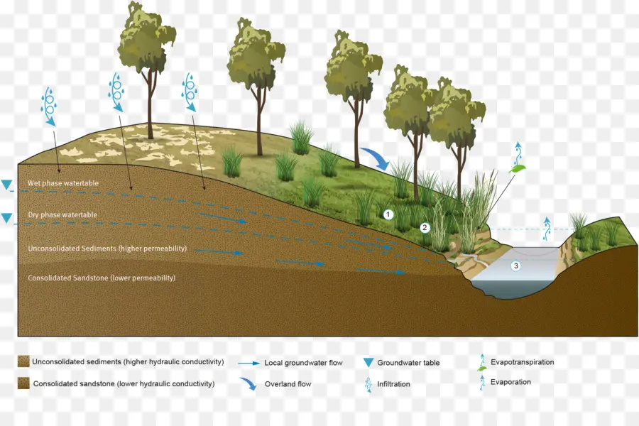 Diagram Air Tanah，Siklus Air PNG