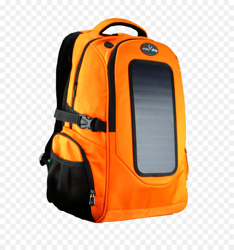 Ransel Oranye Dengan Panel Surya，Bepergian PNG