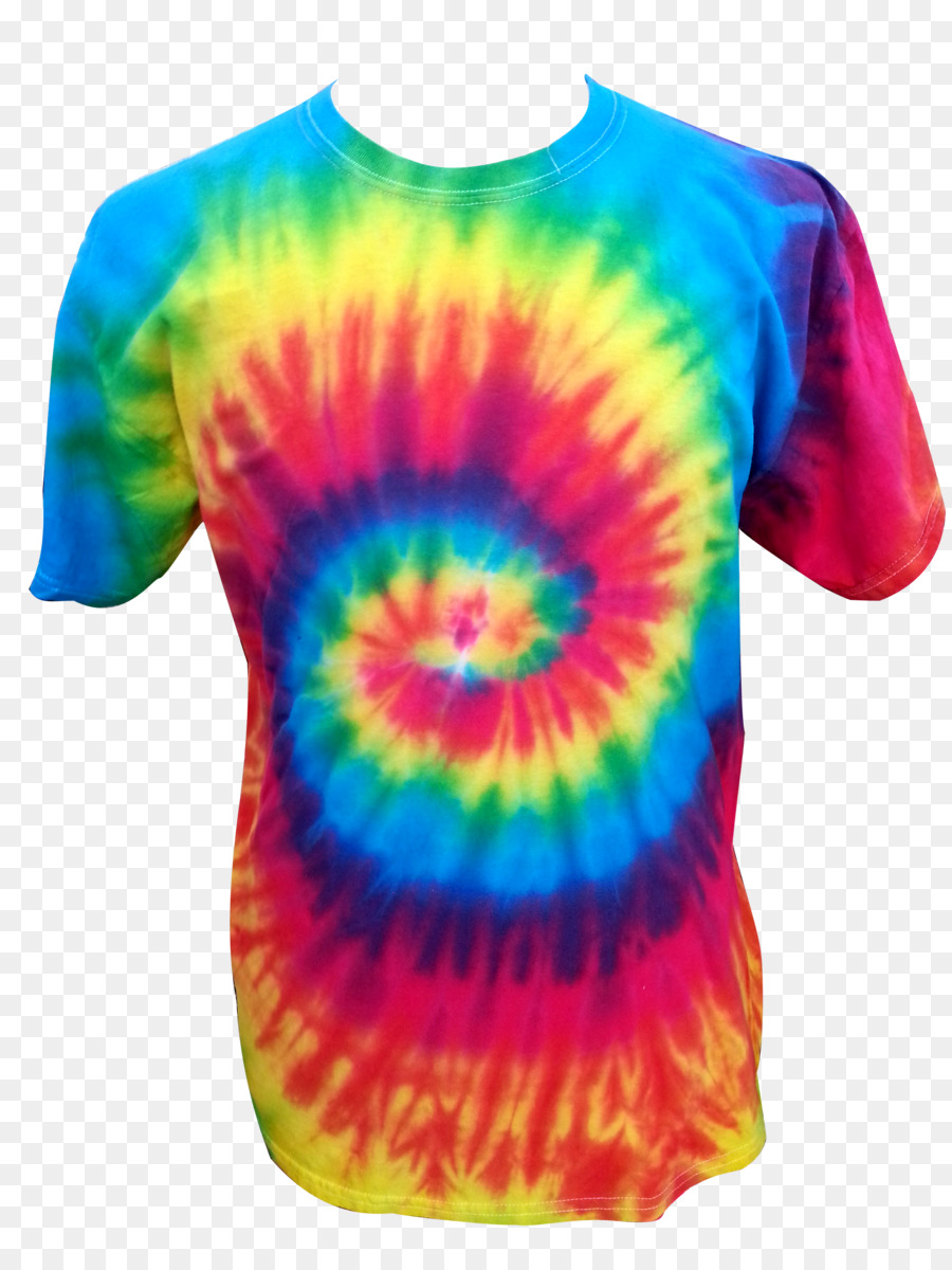 Kaos Tie Dye，Berwarna Warni PNG