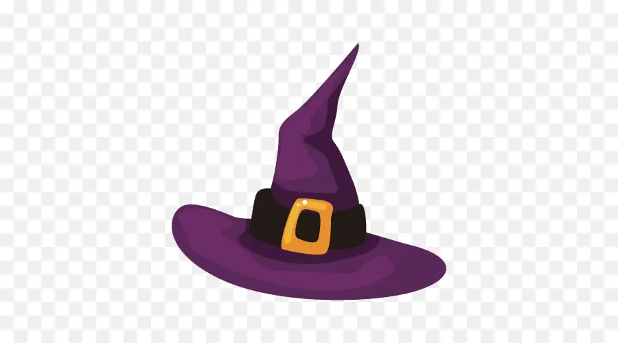 Topi Penyihir Ungu，Hallowen PNG