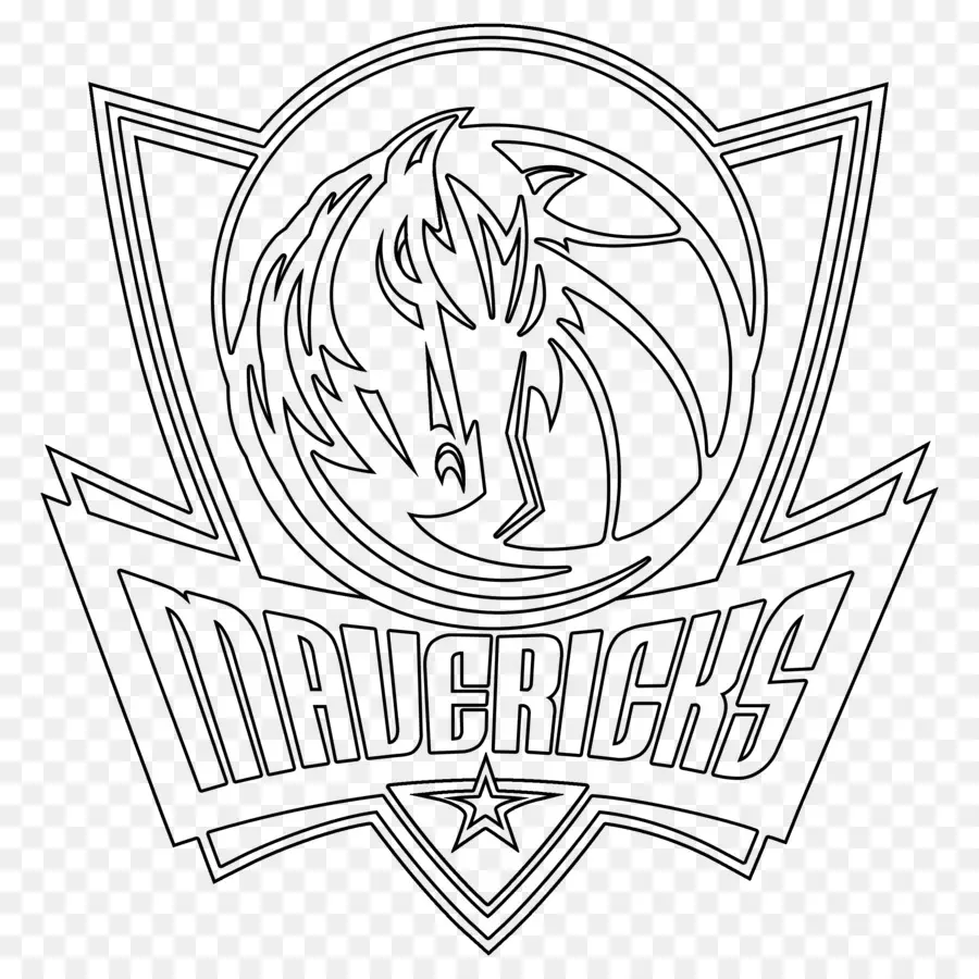 Garis Besar Logo Mavericks，Olahraga PNG