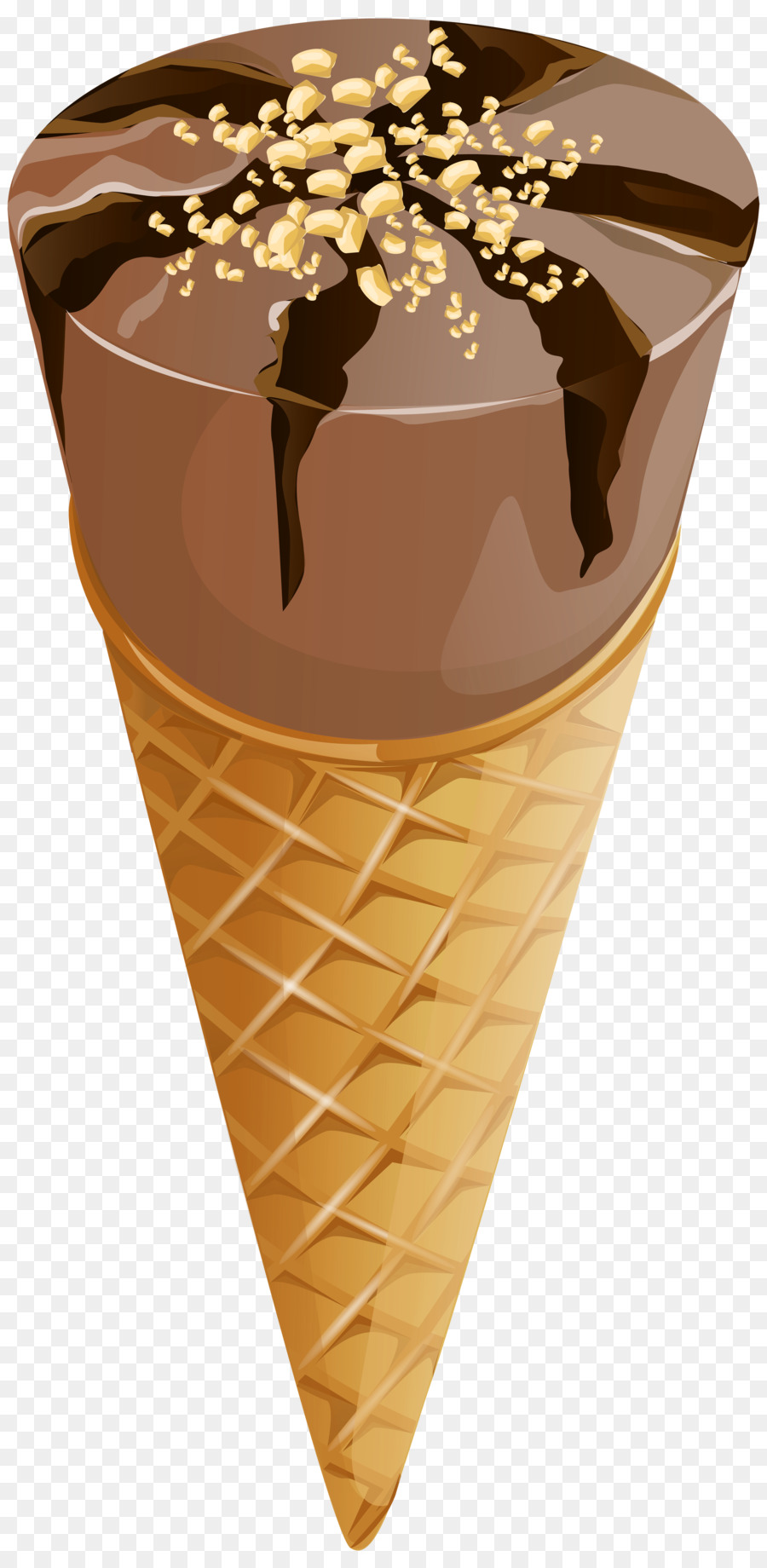 Es Krim Coklat，Kerucut PNG