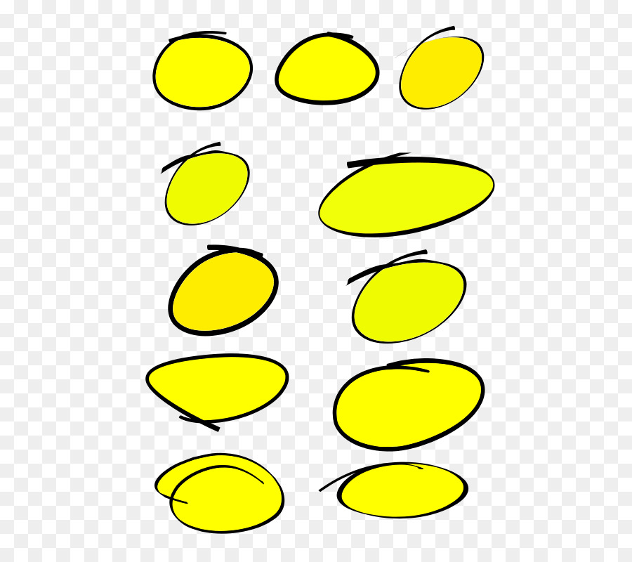 Oval Kuning，Kartun PNG