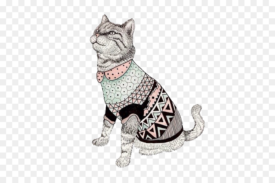 Kucing Dalam Sweater，Peliharaan PNG