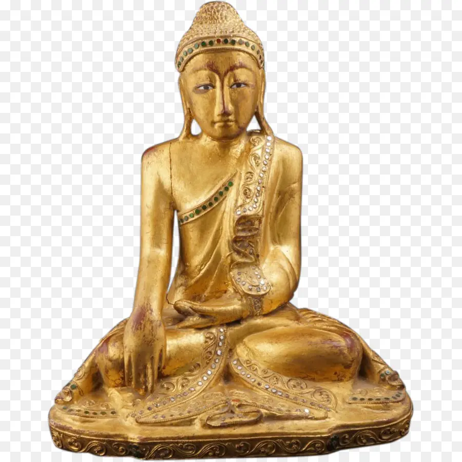 Golden Buddha，Patung Perunggu PNG