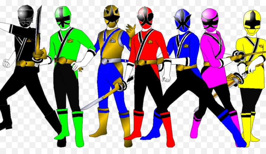 Power Rangers Berwarna Warni，Kostum PNG