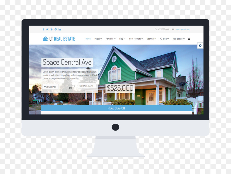 Desain Web Responsif，Agen Real Estate PNG