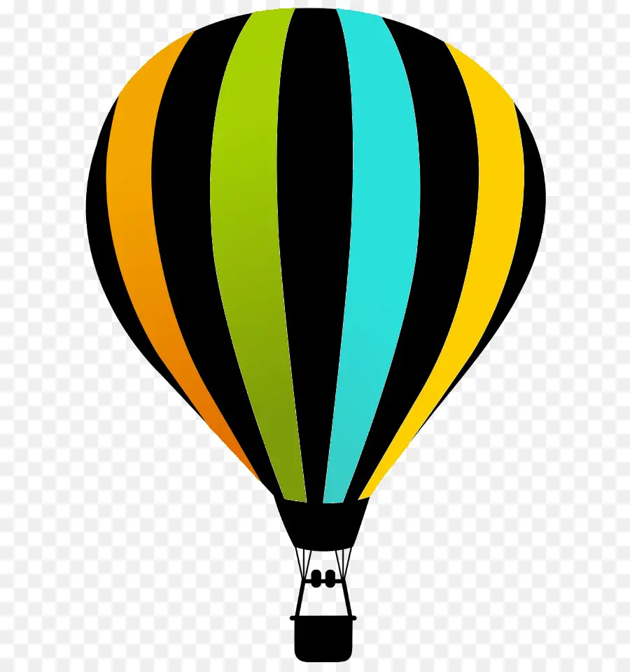 Balon Udara Panas，Siluet PNG