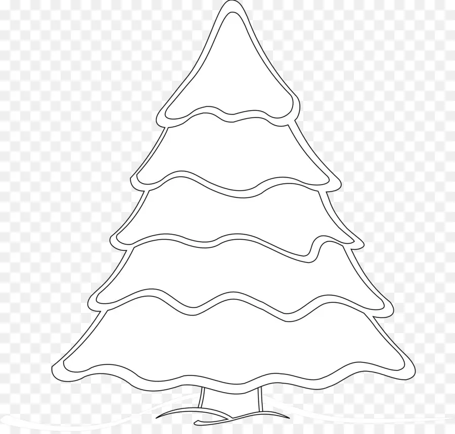 Pohon Natal，Hitam Dan Putih PNG