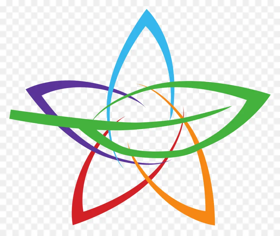 Logo Atom Berwarna Warni，Atom PNG