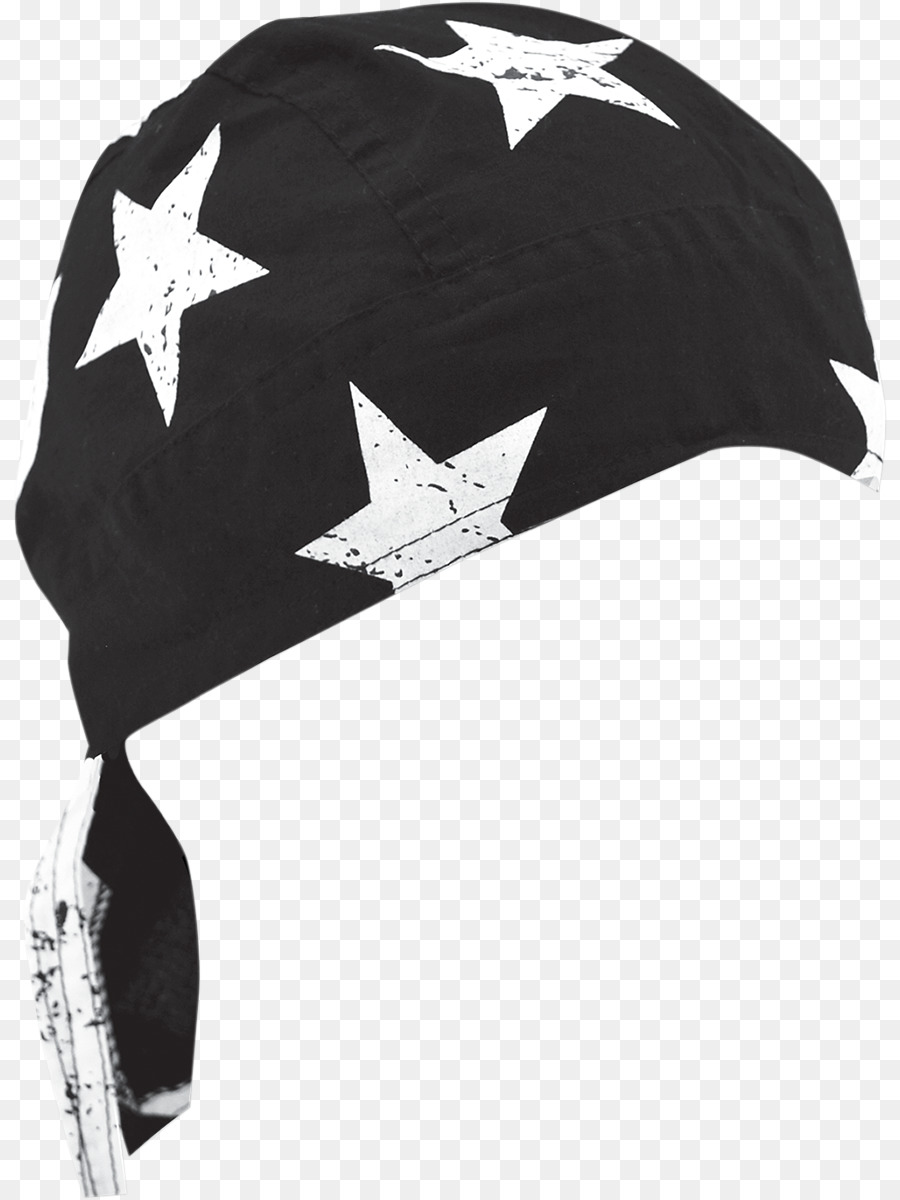 Bandana Hitam Dengan Bintang，Hiasan Kepala PNG