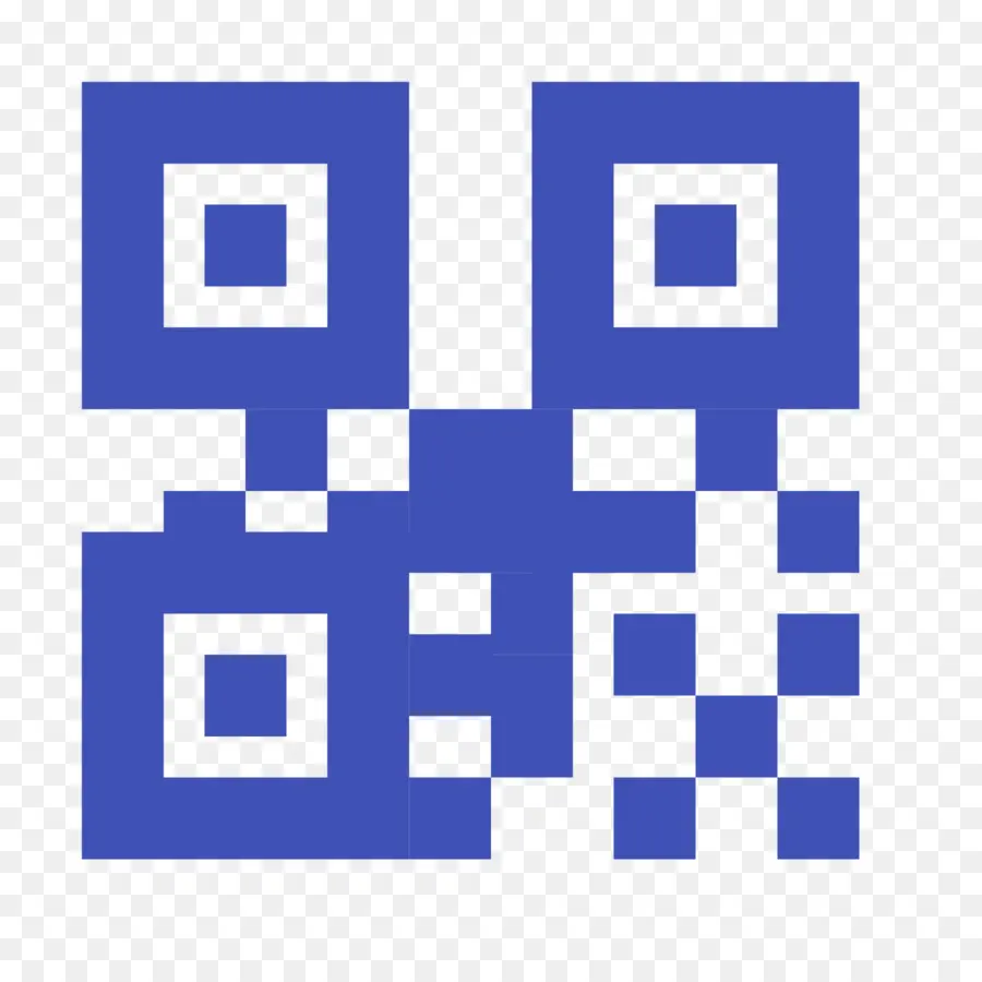 Kode Qr Biru，Pindai PNG