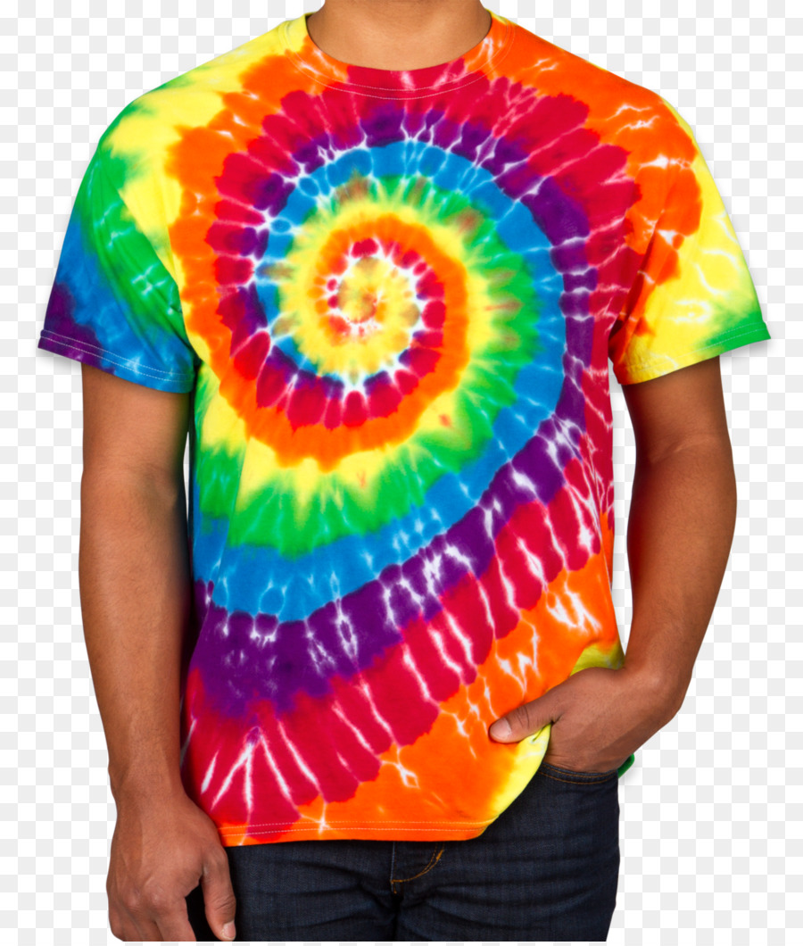 Kaos Tie Dye，Berwarna Warni PNG