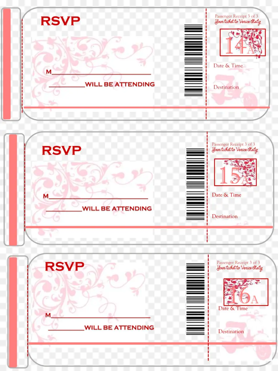 Tiket Rsvp，Undangan PNG