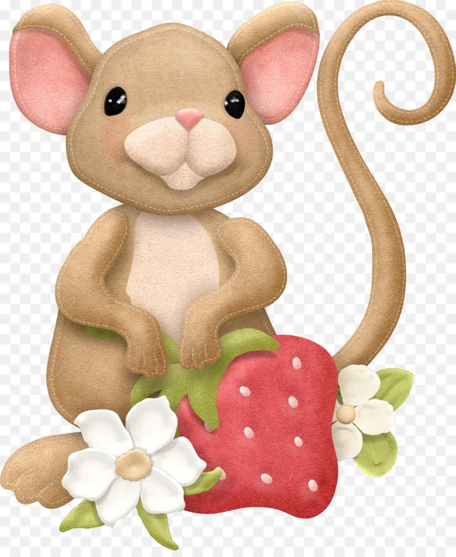 Tikus Yang Lucu，Stroberi PNG