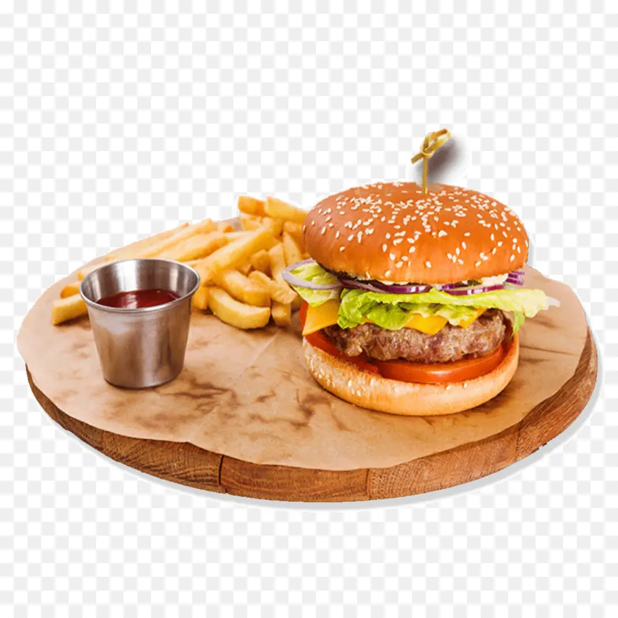 Burger Dan Kentang Goreng，Minum PNG