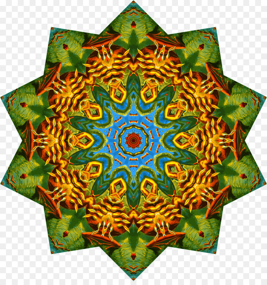 Mandala Berwarna Warni，Pola PNG