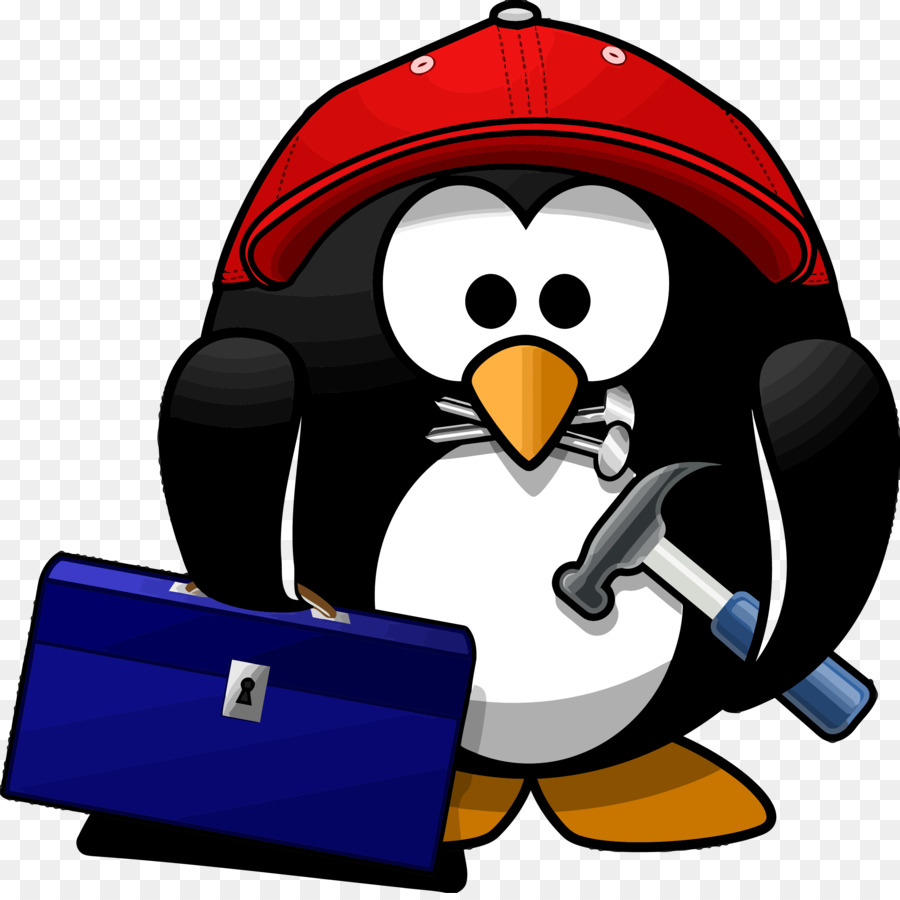 Penguin Dengan Kotak Peralatan，Penguin PNG