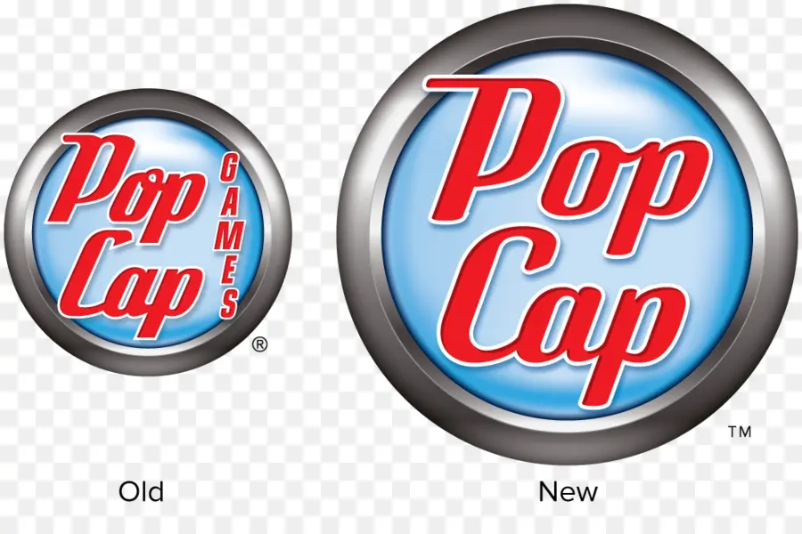 Logo Popcap，Biru PNG