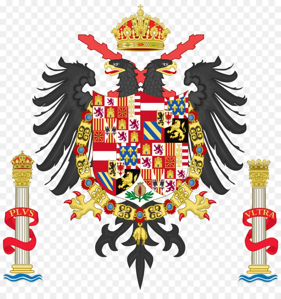 Spanyol，Coat Of Arms Of Charles V Kaisar Romawi Suci PNG