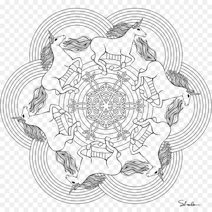 Unicorn Mandala，Unicorn PNG